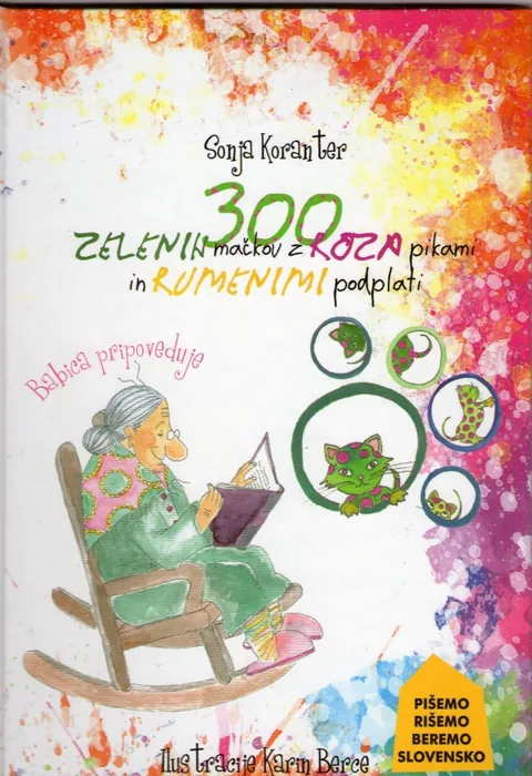 300 zelenih mačkov z roza pikami in rumenimi podplati