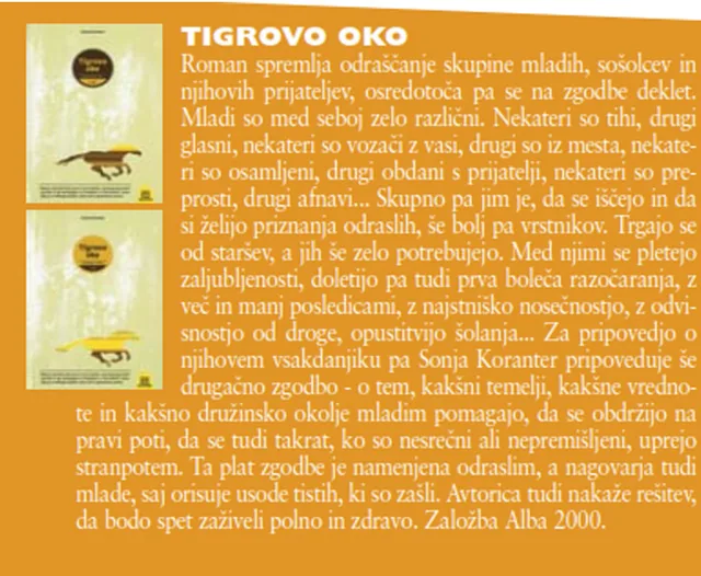 Tigrovo oko: zapis o knjigi
